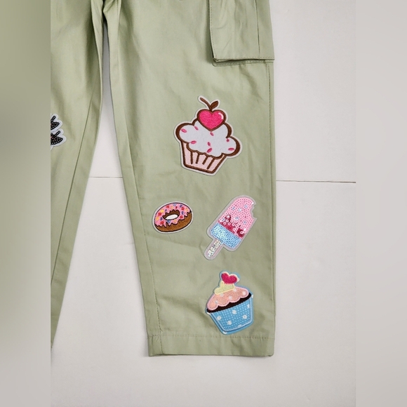 NWOT Chillipop Girl's Green Jumpsuit Upcycle, size 4T - Picture 8 of 11